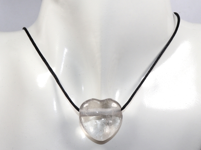 rock crystal with cord or silver 925
