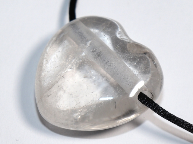 rock crystal with cord or silver 925