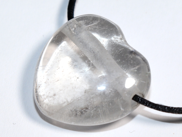 rock crystal with cord or silver 925
