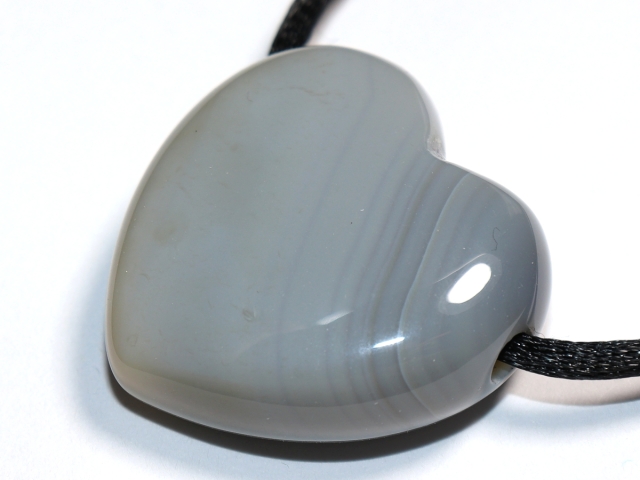 Botswana agate with cord or silver 925