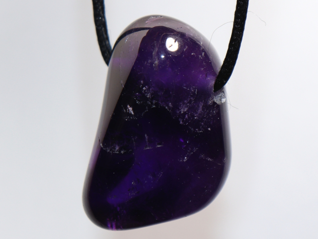 amethyst with cord or silver 925