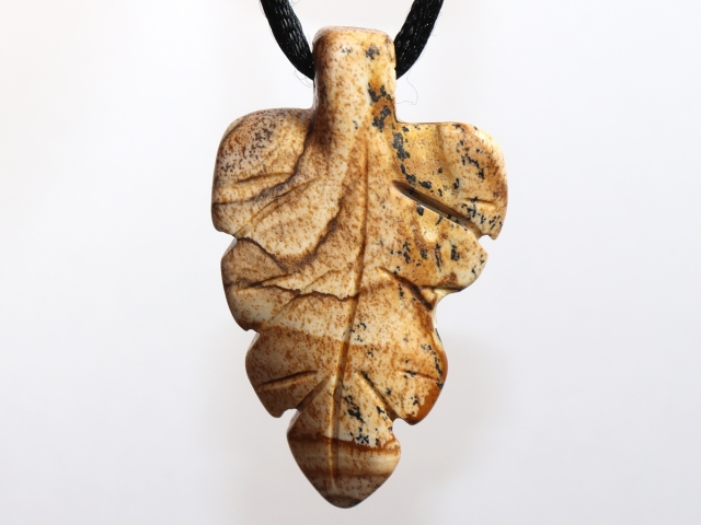 picture jasper with cord or silver 925