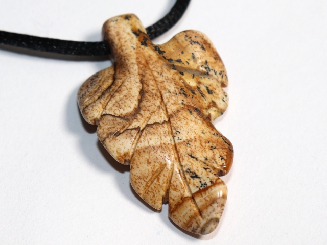 picture jasper with cord or silver 925