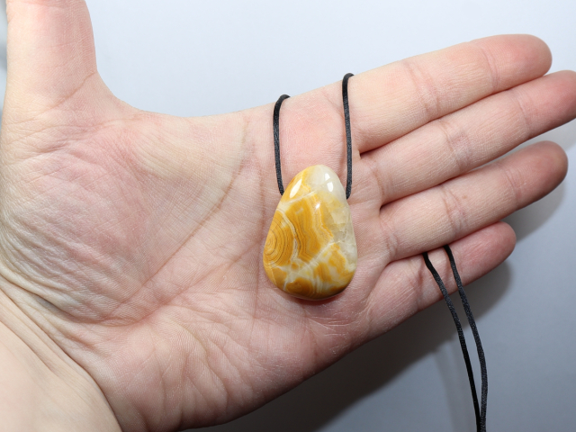 crazy lace agate with cord or silver 925