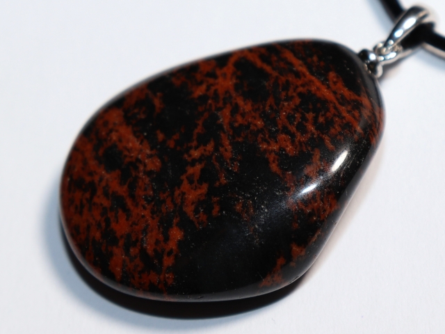 Mahagoniobsidian mit Band oder Silber 925