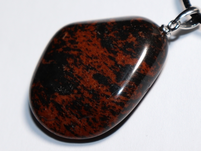 Mahagoniobsidian mit Band oder Silber 925