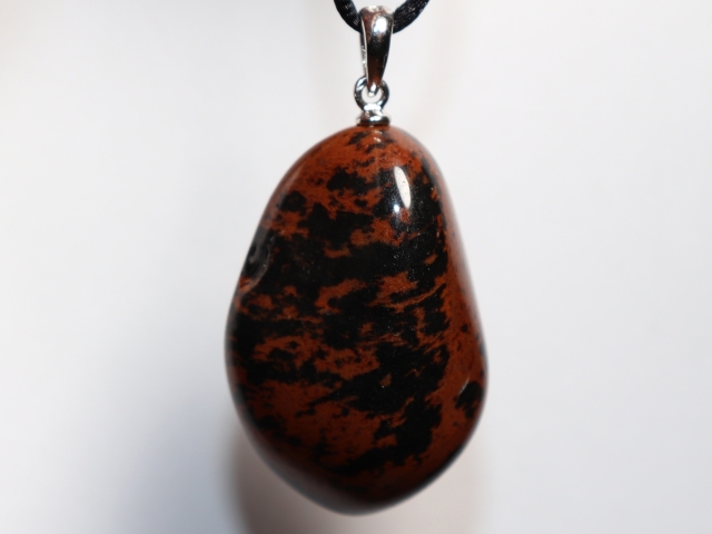 Mahagoniobsidian mit Band oder Silber 925