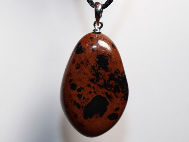 Mahagoniobsidian mit Band oder Silber 925