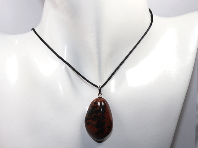 Mahagoniobsidian mit Band oder Silber 925