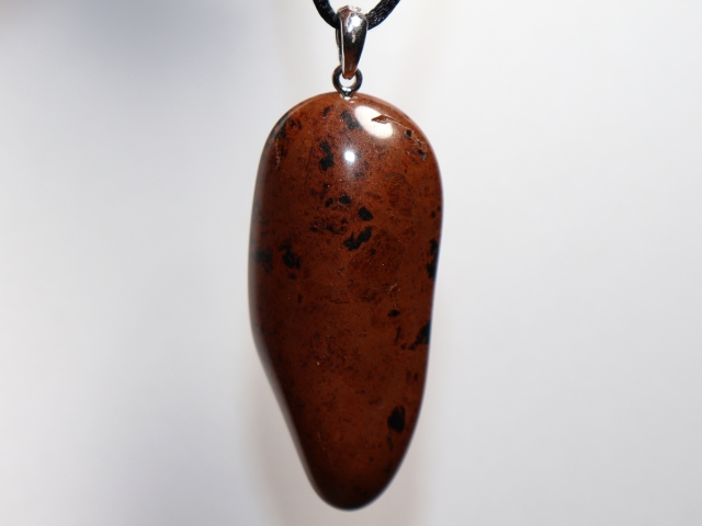 Mahagoniobsidian mit Band oder Silber 925