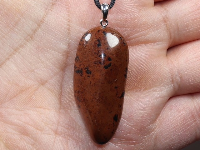 Mahagoniobsidian mit Band oder Silber 925