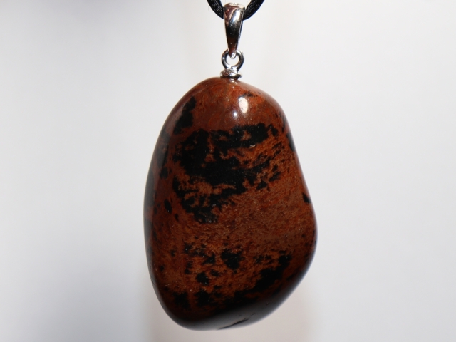 Mahagoniobsidian mit Band oder Silber 925