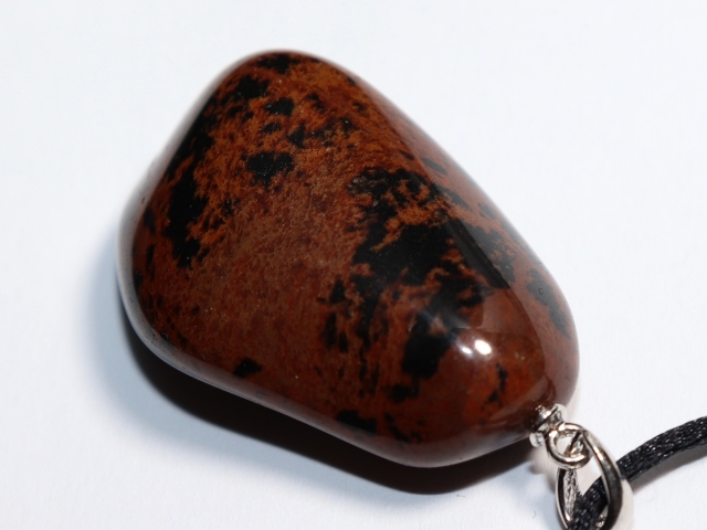 Mahagoniobsidian mit Band oder Silber 925