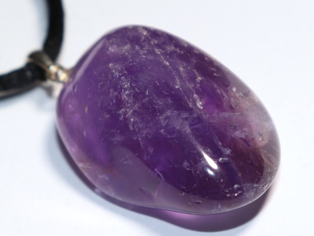 amethyst with cord or silver 925