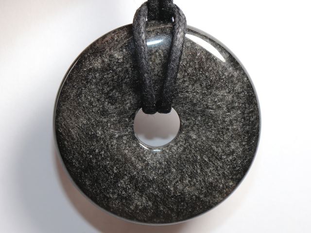 Preview: silver obsidian with cord