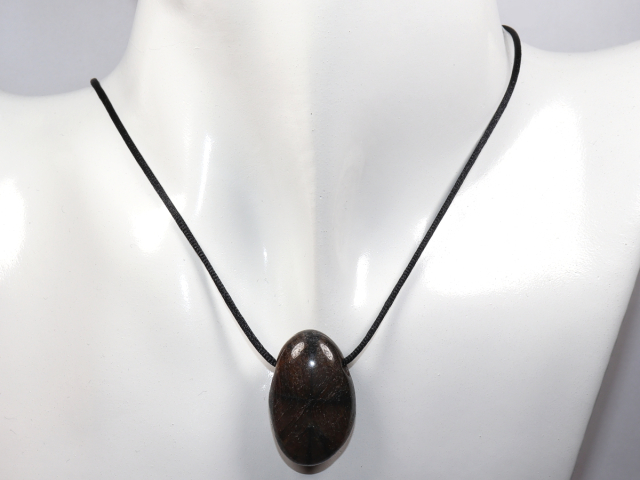 Preview: cross stone with cord or silver 925