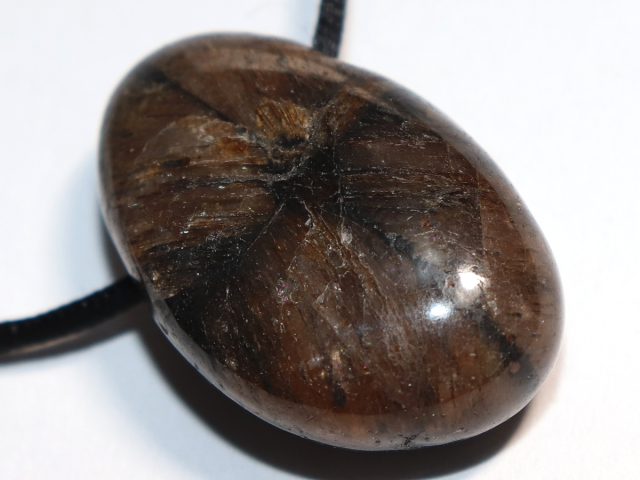 Preview: cross stone with cord or silver 925