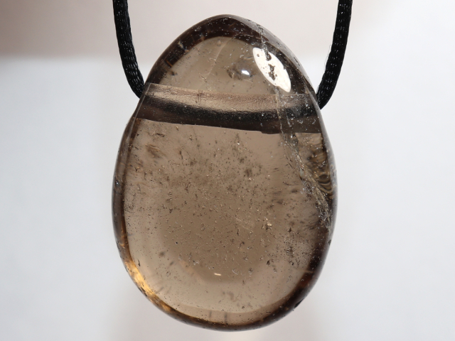 smoky quartz with cord or silver 925