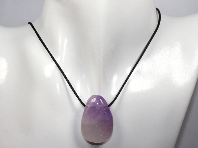 Preview: amethyst with cord or silver 925