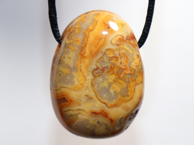 crazy lace agate with cord or silver 925