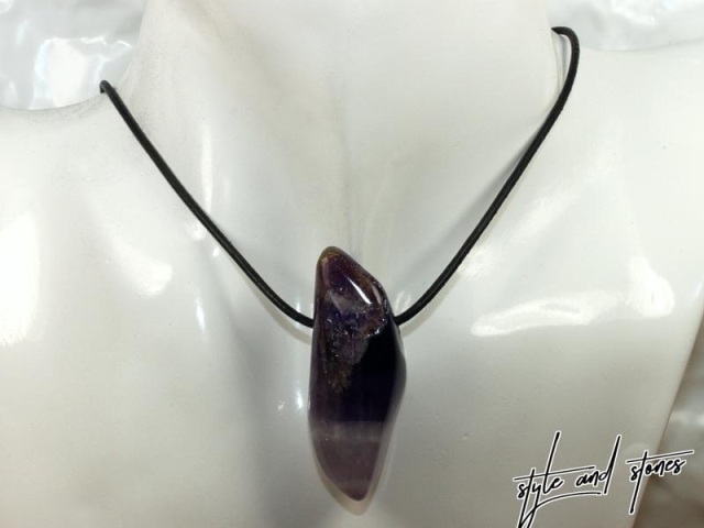 Amethyst on cord