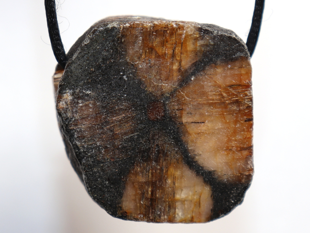 cross stone with cord or silver 925