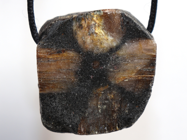 Preview: cross stone with cord or silver 925
