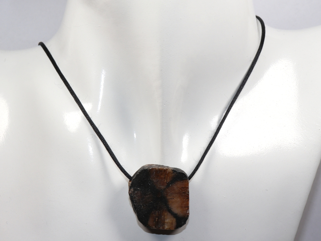 Preview: cross stone with cord or silver 925