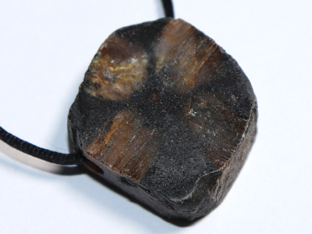 cross stone with cord or silver 925