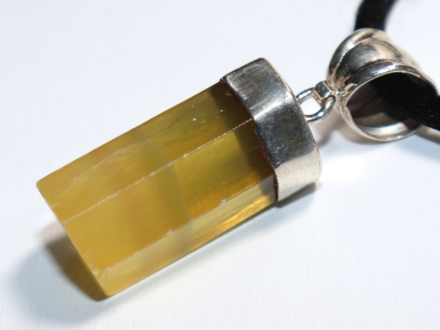 fluorite with cord or silver 925