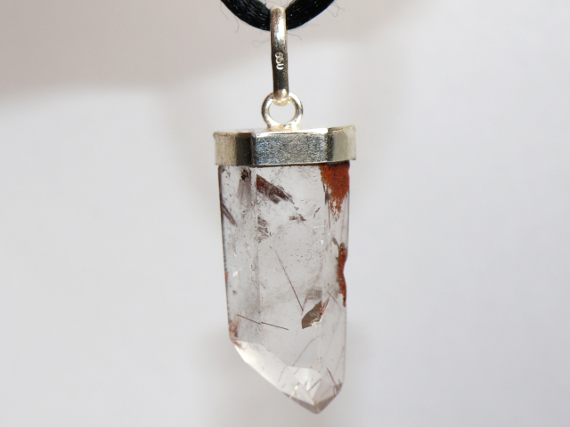 rutilated quartz with cord or silver 925