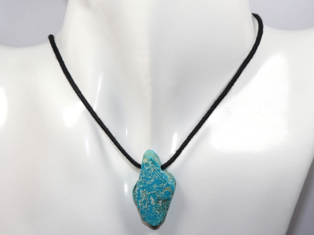 Preview: turquoise with cord or silver 925