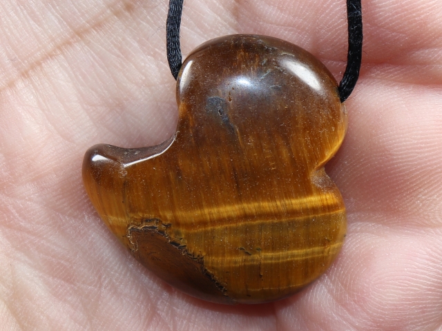 tiger's eye with cord or silver 925