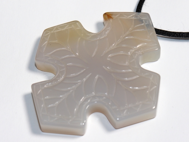 agate with cord or silver 925