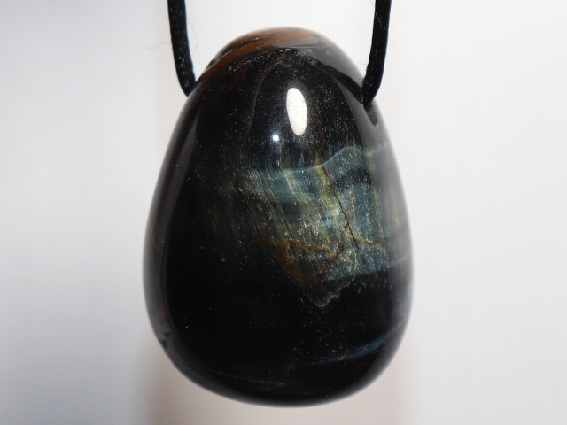 Falkenauge mit Tigerauge mit Band oder Silber 925