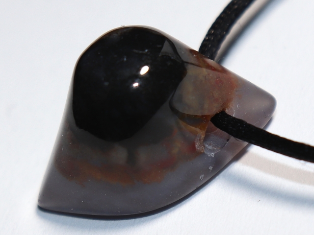 eye agate (sardonyx) with cord or silver 925