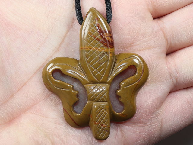 jasper with cord or silver 925