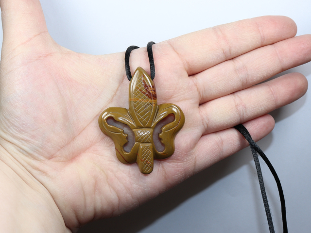 jasper with cord or silver 925