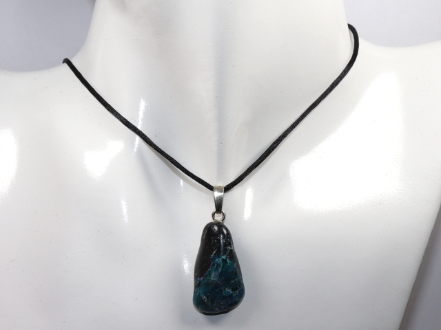 Chrysokoll mit Band oder Silber 925