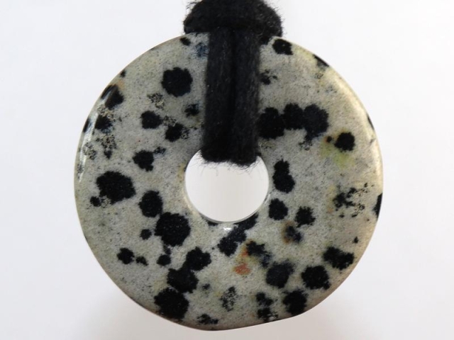 Dalmatian stone on cord