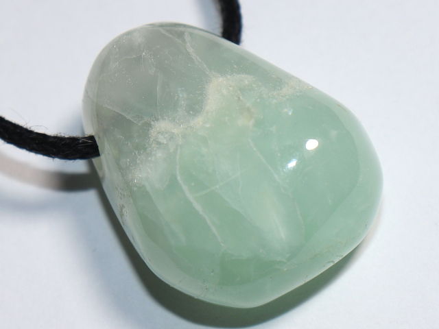 prehnite with cord or silver 925