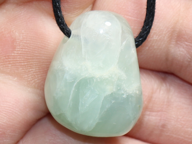 prehnite with cord or silver 925