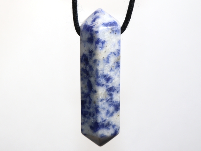 sodalite with cord or silver 925