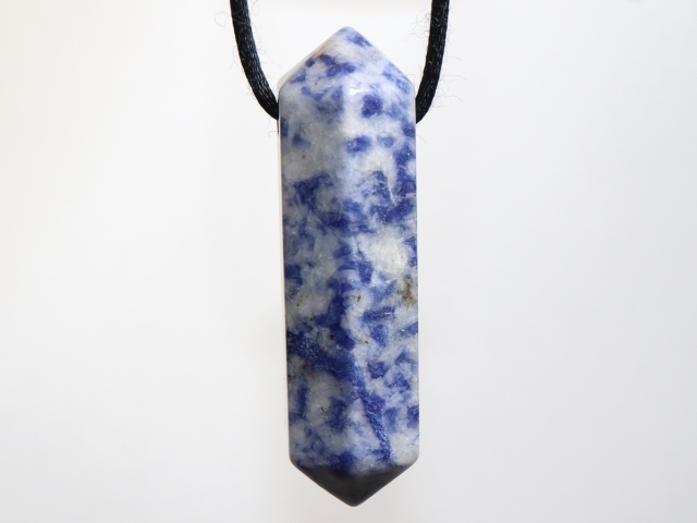 sodalite with cord or silver 925