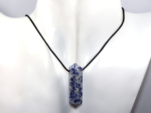 sodalite with cord or silver 925