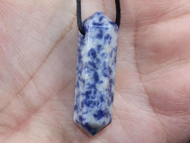 sodalite with cord or silver 925
