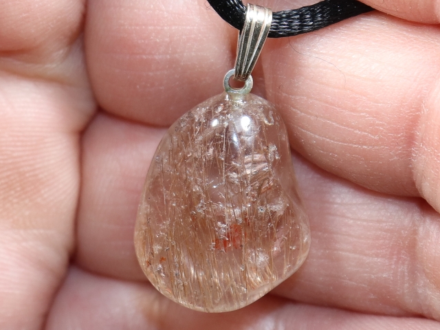 Rutilquarz mit Band oder Silber 925