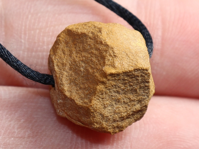 yellow jasper with cord or silver 925