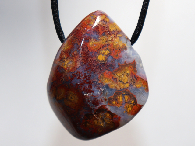 jasper-chalcedony with cord or silver 925