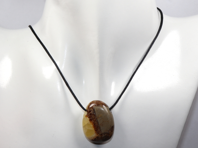 Preview: septaria with cord or silver 925